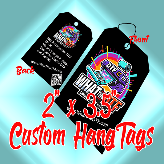 WhatTheDTF Custom Hangtags with your Design/Logo (Discounted in WhatTheSilver)